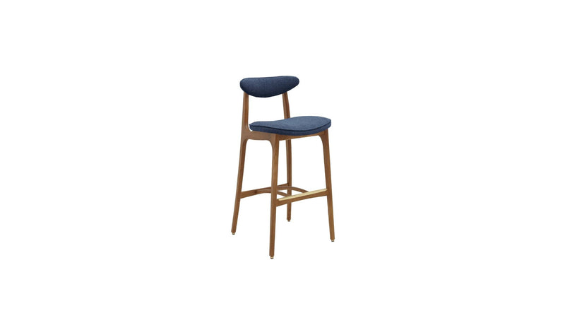 Bar chair 200-190 Basic, blue bouclé fabric