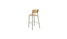 SSD 75cm bar chair, oak and steel, rosemary green
