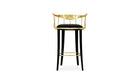 N°11 - Surrealist design bar chair in brass and black velvet