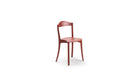 Chaise Bibolina, chêne teinté rouge
