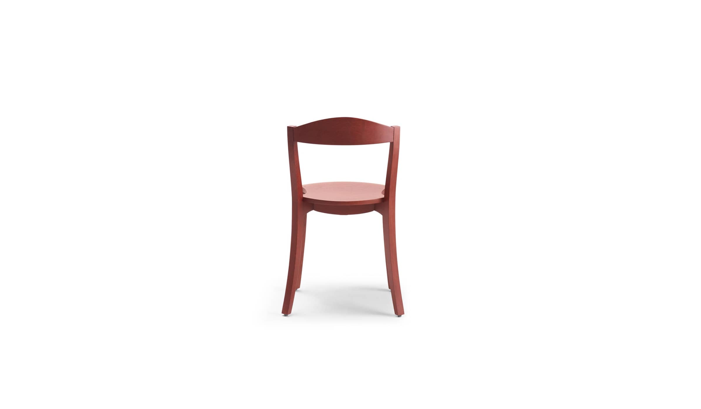 Chaise Bibolina, chêne teinté rouge