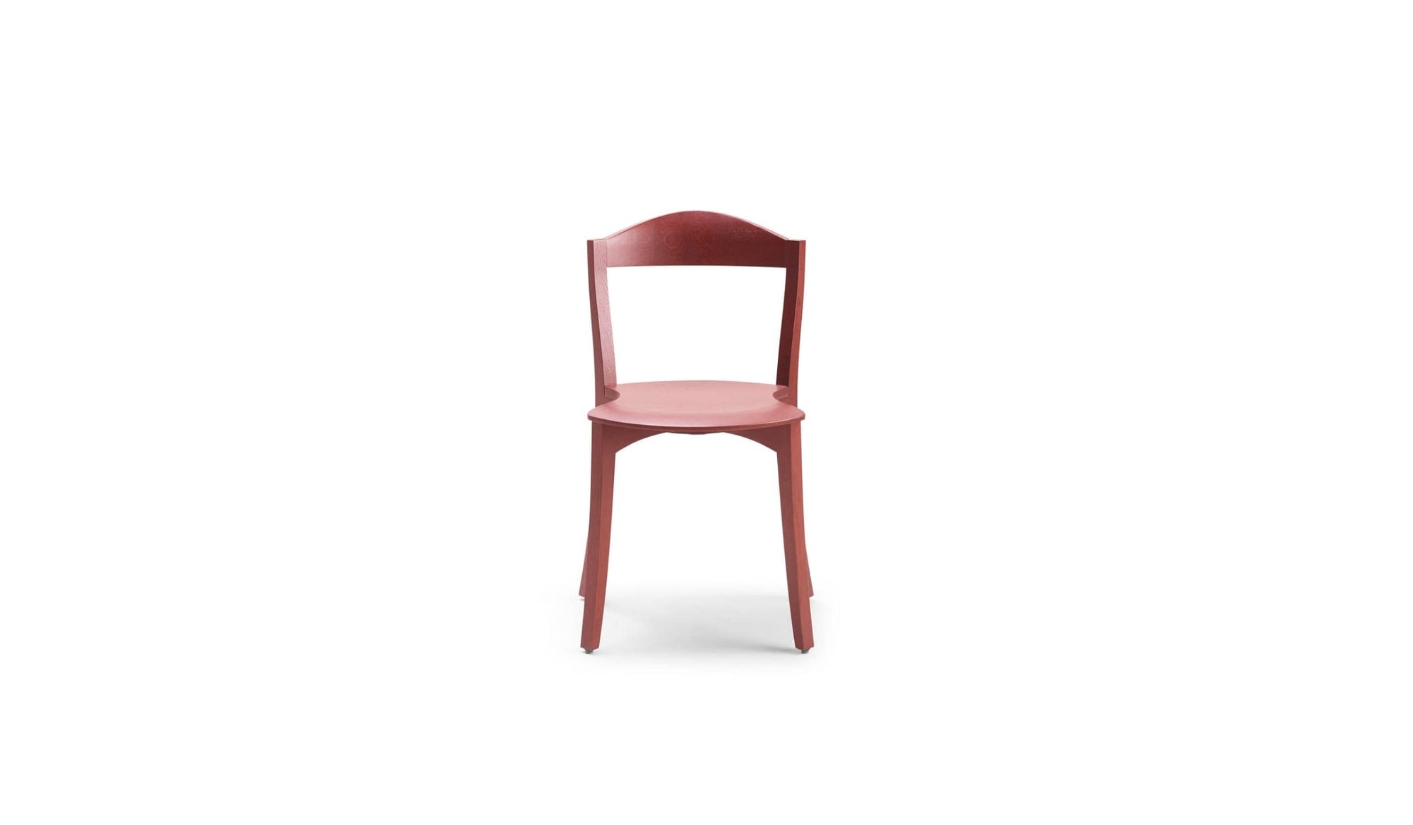 Chaise Bibolina, chêne teinté rouge