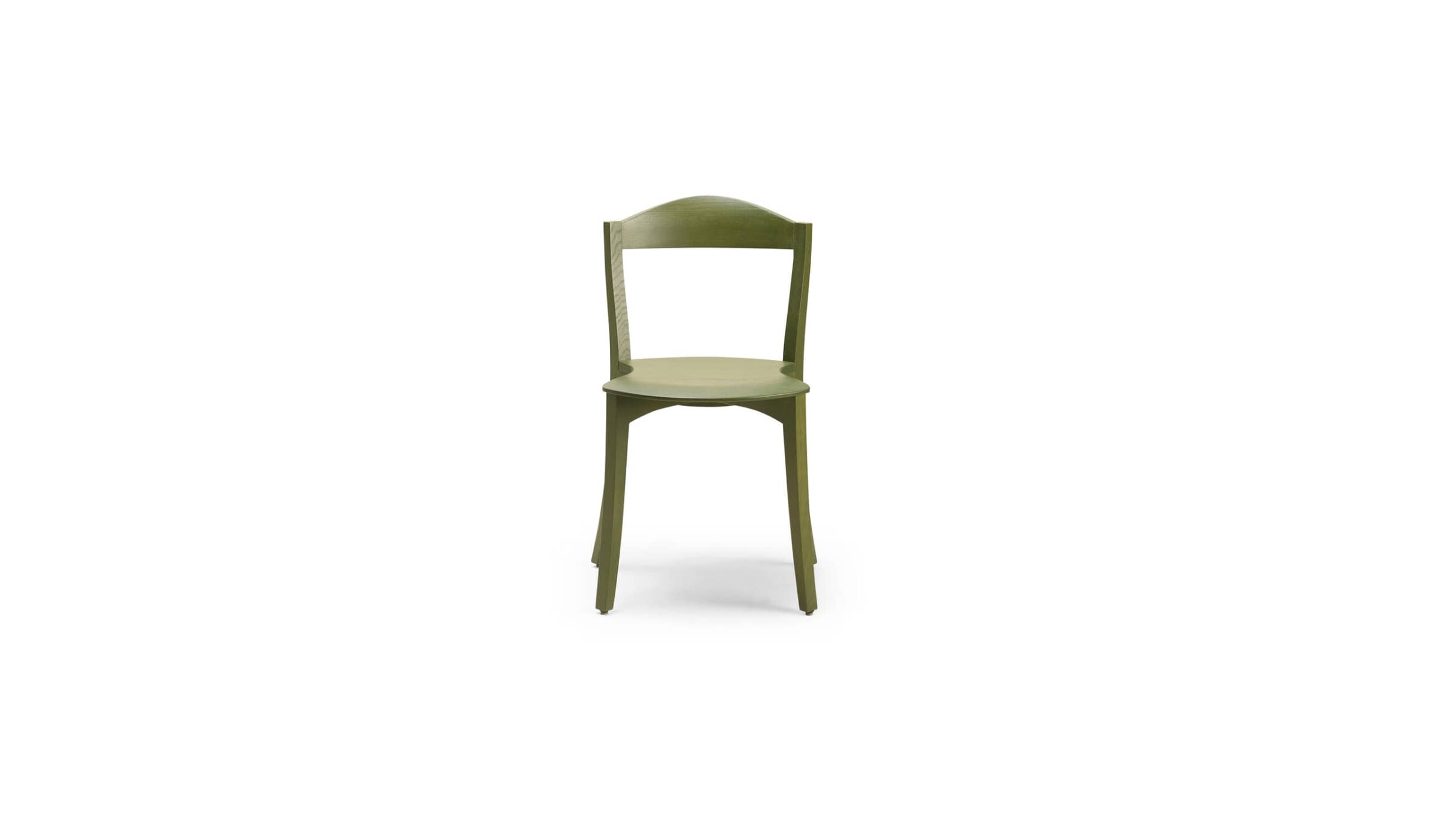 Chaise Bibolina, chêne teinté vert