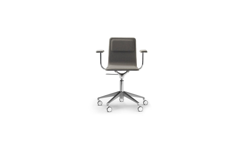Chaise de bureau Laia, avec accoudoirs et roulettes