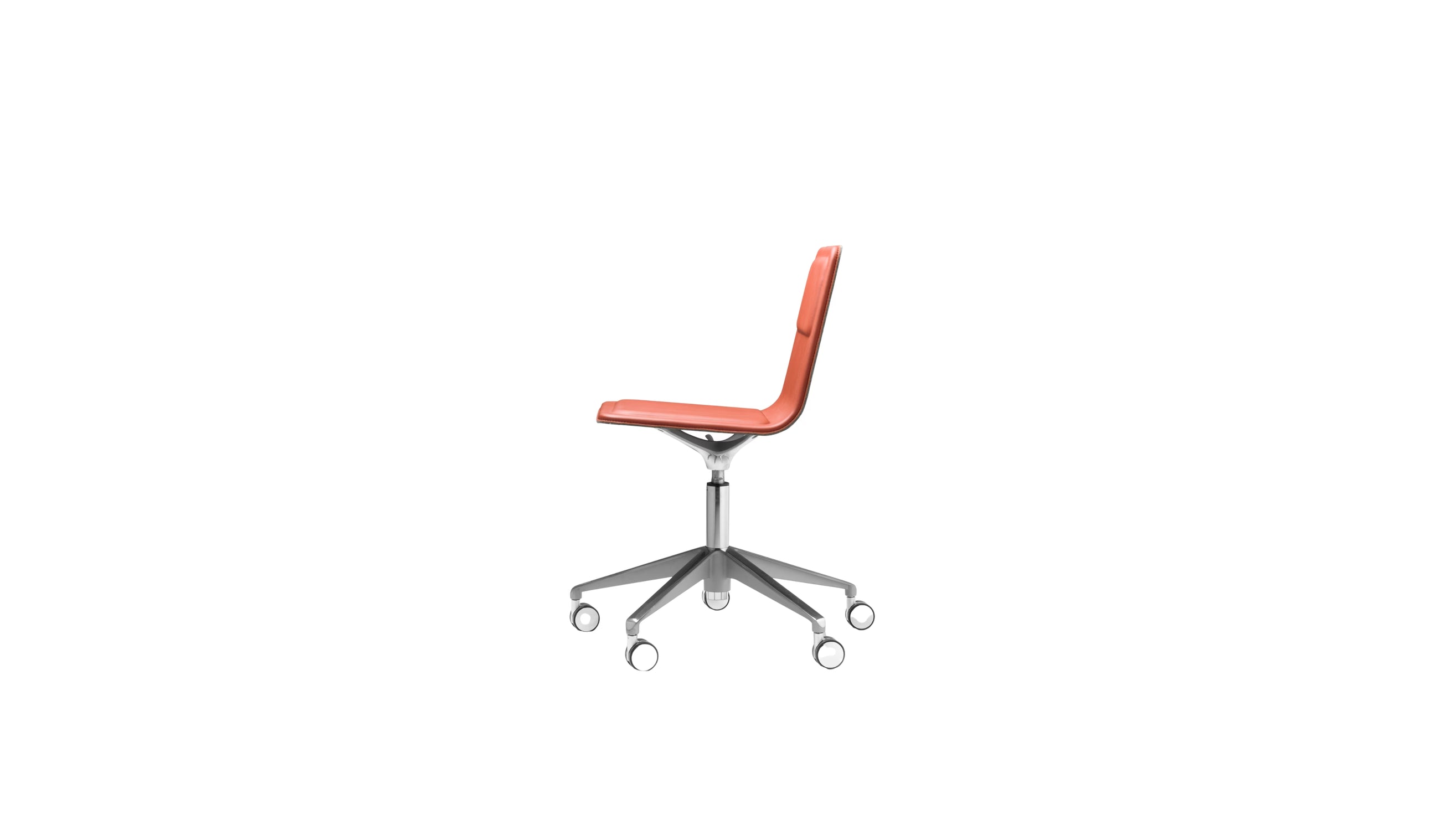 Chaise de bureau Laia, sans accoudoirs, avec roulettes