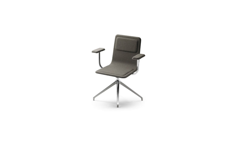 Chaise de réunion Laia, avec accoudoirs
