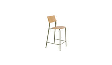 SSD 65cm counter chair, oak and steel, rosemary green