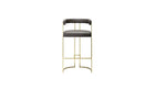 Julius modern bar chair, in brass and leather