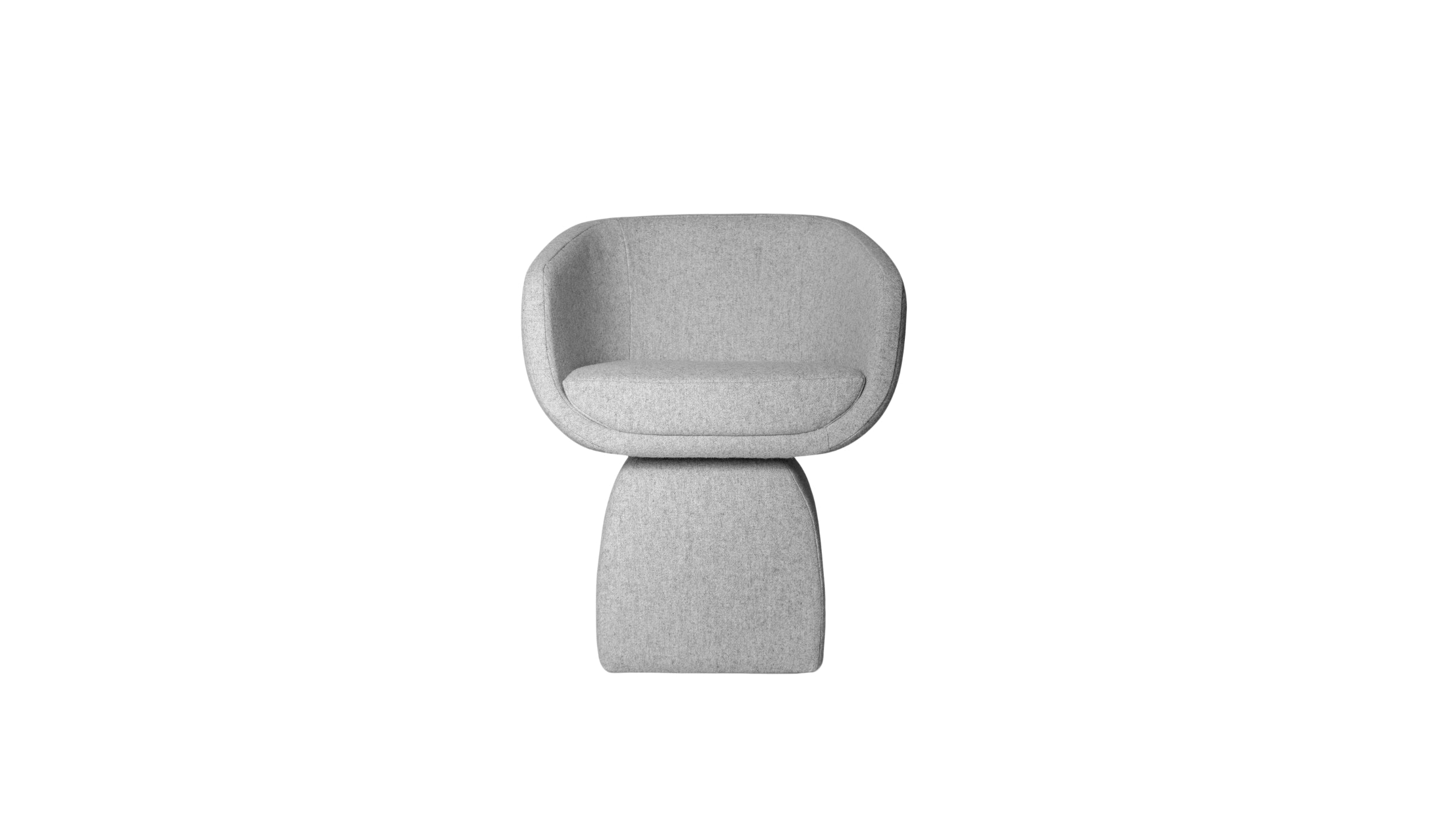 Oscar - Chaise de repas en tissu gris