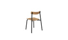 Etude chair, natural oak and graphite black steel