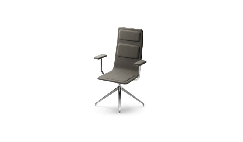 Chaise de réunion Laia, dossier haut, avec accoudoirs