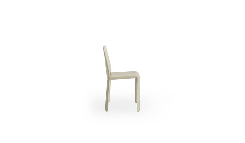 Minimalist design chair Jumpsuite, in natural leather