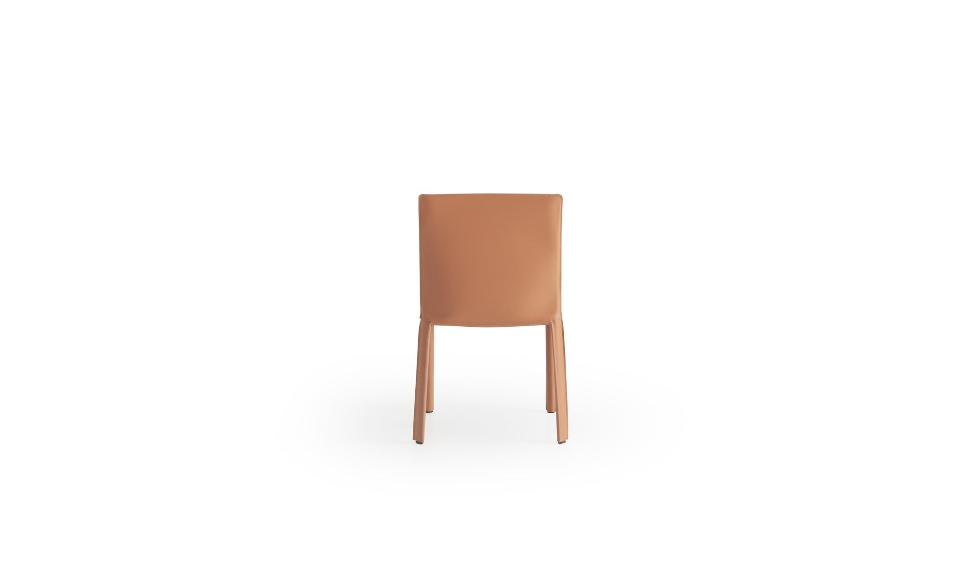 Minimalist design Jumpsuite chair, in cognac natural leather