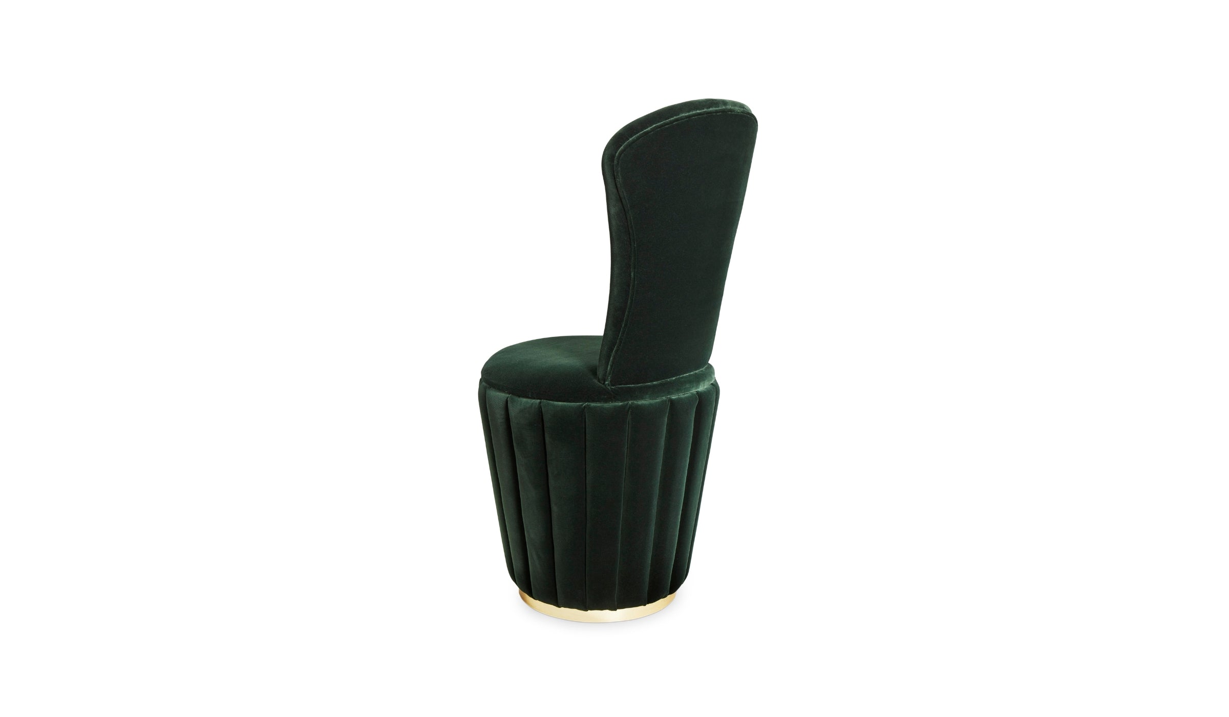 Svetlana - Chair with nevotex velvet covering, brass finish