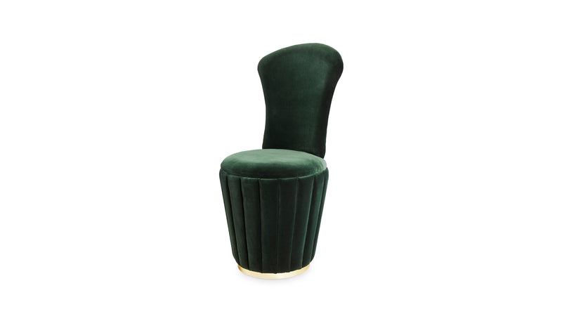 Svetlana - Chair with nevotex velvet covering, brass finish