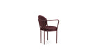 Chaise industrielle Casablanca en métal plum, tissu plum