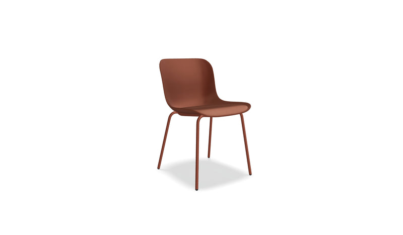 Chaise Baltic 2 Remix, rouge brique, coussin rouge brique