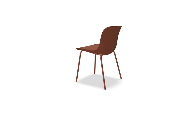 Chaise Baltic 2 Remix, rouge brique, coussin rouge brique