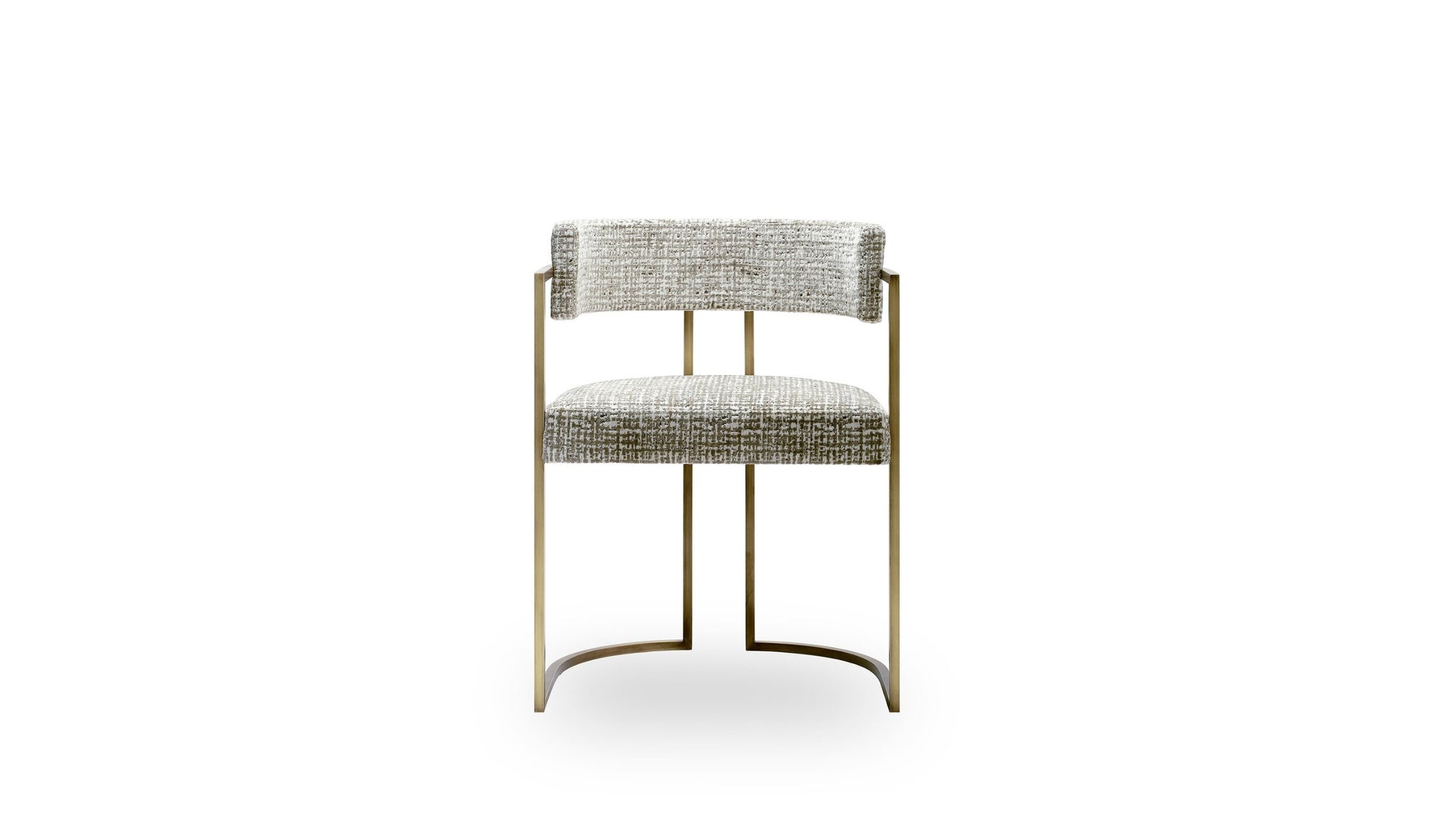 Julius Small compact dining chair, brass frame