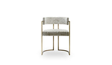 Julius Small compact dining chair, brass frame