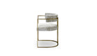 Julius Small compact dining chair, brass frame