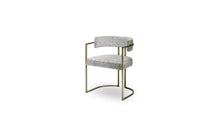 Julius Small compact dining chair, brass frame