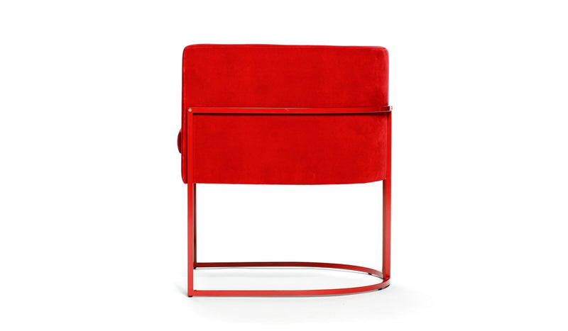 Julius comfortable dining chair, red finish