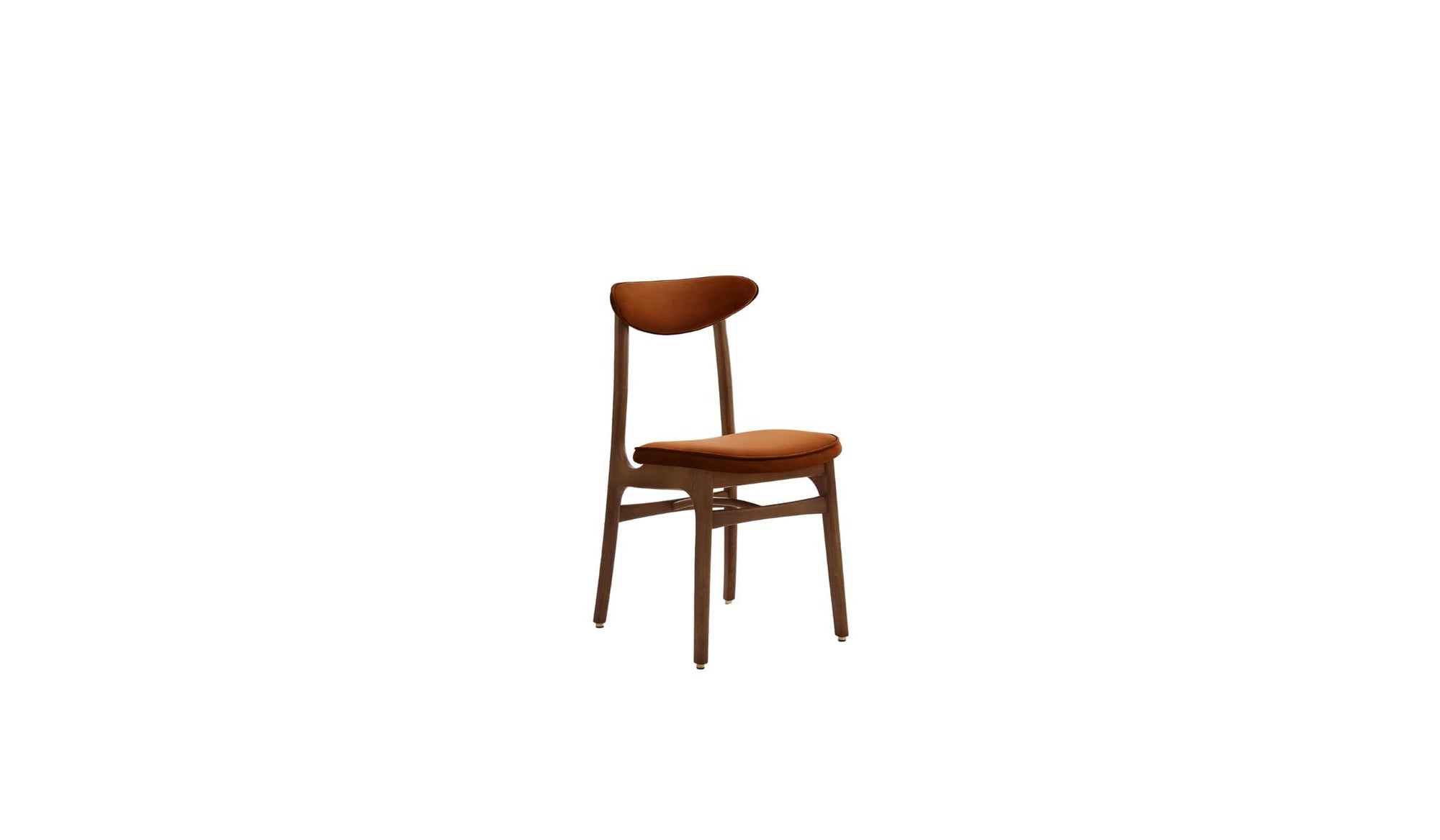 Vintage chair 200-190 Basic, red velvet, brown ash