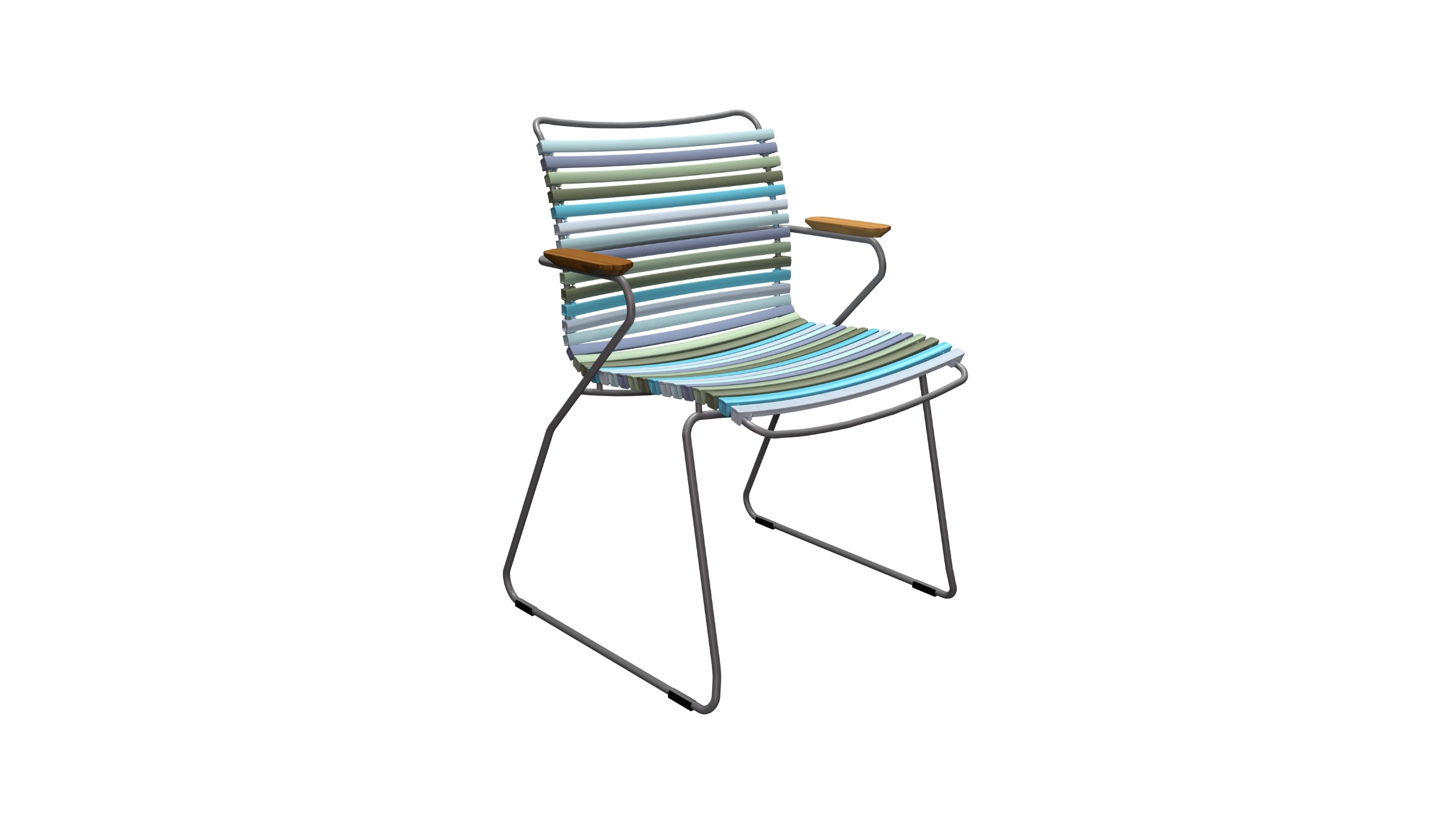 Chaise outdoor-Click - Chaise de jardin, multicolore et accoudoir en bambou--NOVINEA-HOUE