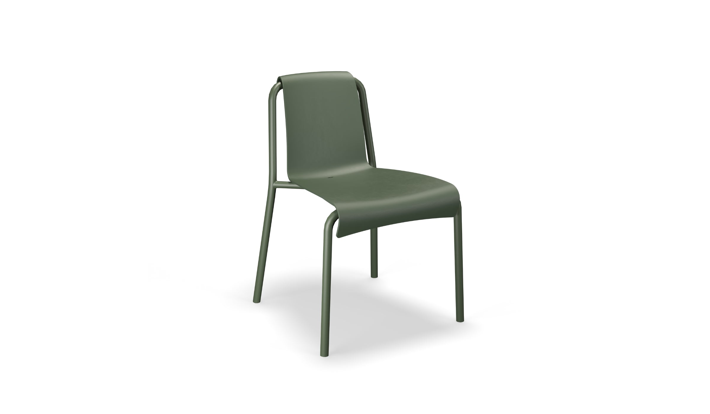 Nami - Chaise d'extérieur design en plastique recyclé, vert