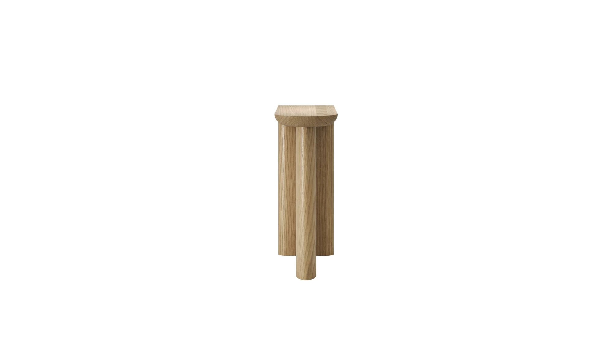 Console Re-Form en chêne massif Wewood, vue de face sur fond blanc