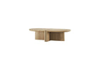 Ensemble de 2 table basse Re-Form de Wewood en chêne massif, vue de 3/4 sur fond blanc