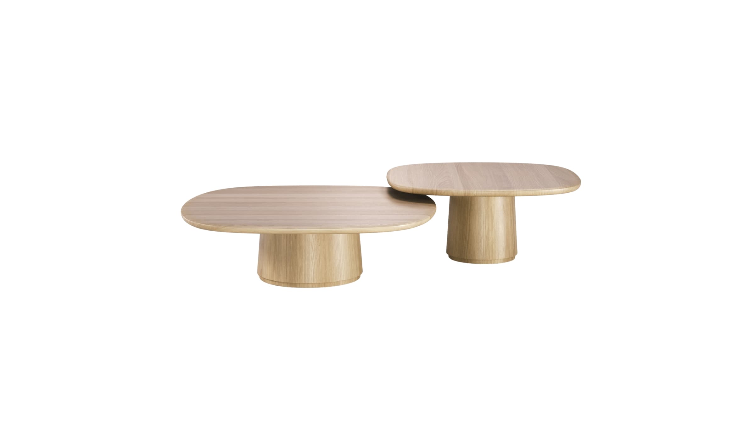 Amos oak coffee table duo