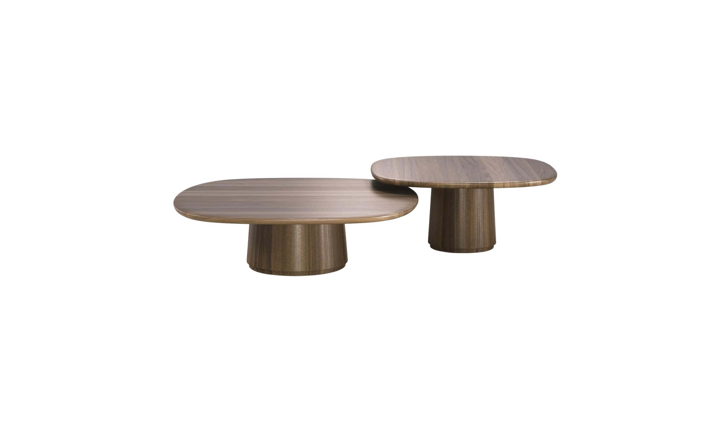 Amos walnut coffee table duo