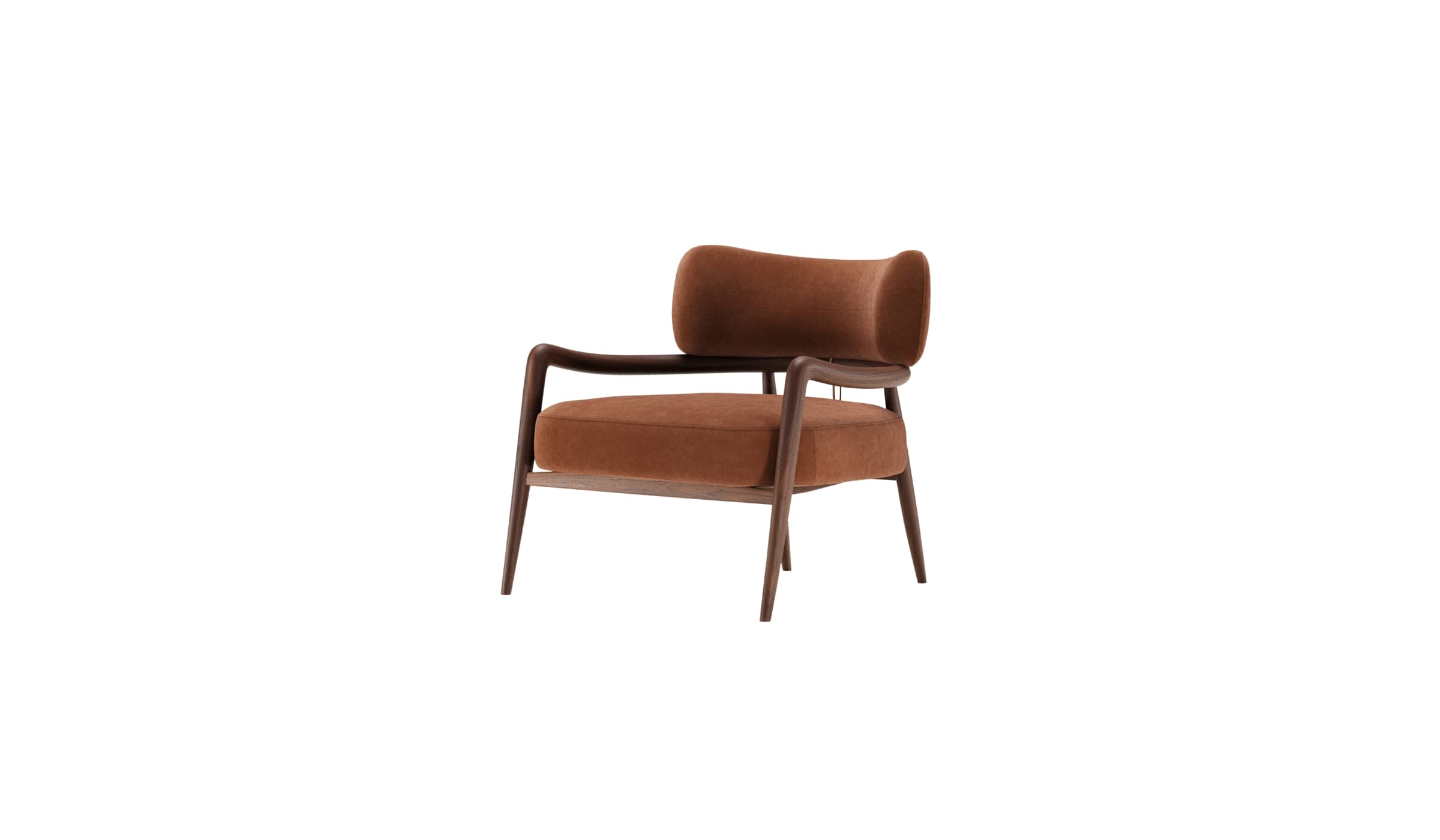 Botero lounge chair in walnut