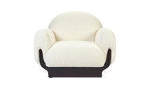 Exceptional Copacabana armchair, in oak and fabric