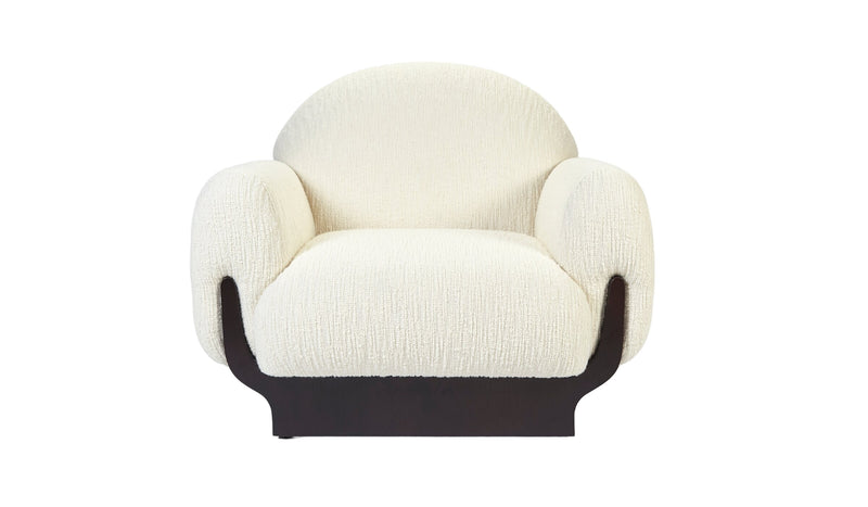 Fauteuil d'exception Copacabana, en chêne et tissu