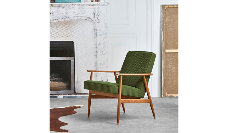 Fauteuil-Fox - Fauteuil lounge, tissu cord, vert--NOVINEA-366 CONCEPT