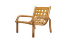Fauteuil design Ginga, cuir et chêne naturel massif