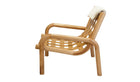 Fauteuil design Ginga, cuir et chêne naturel massif