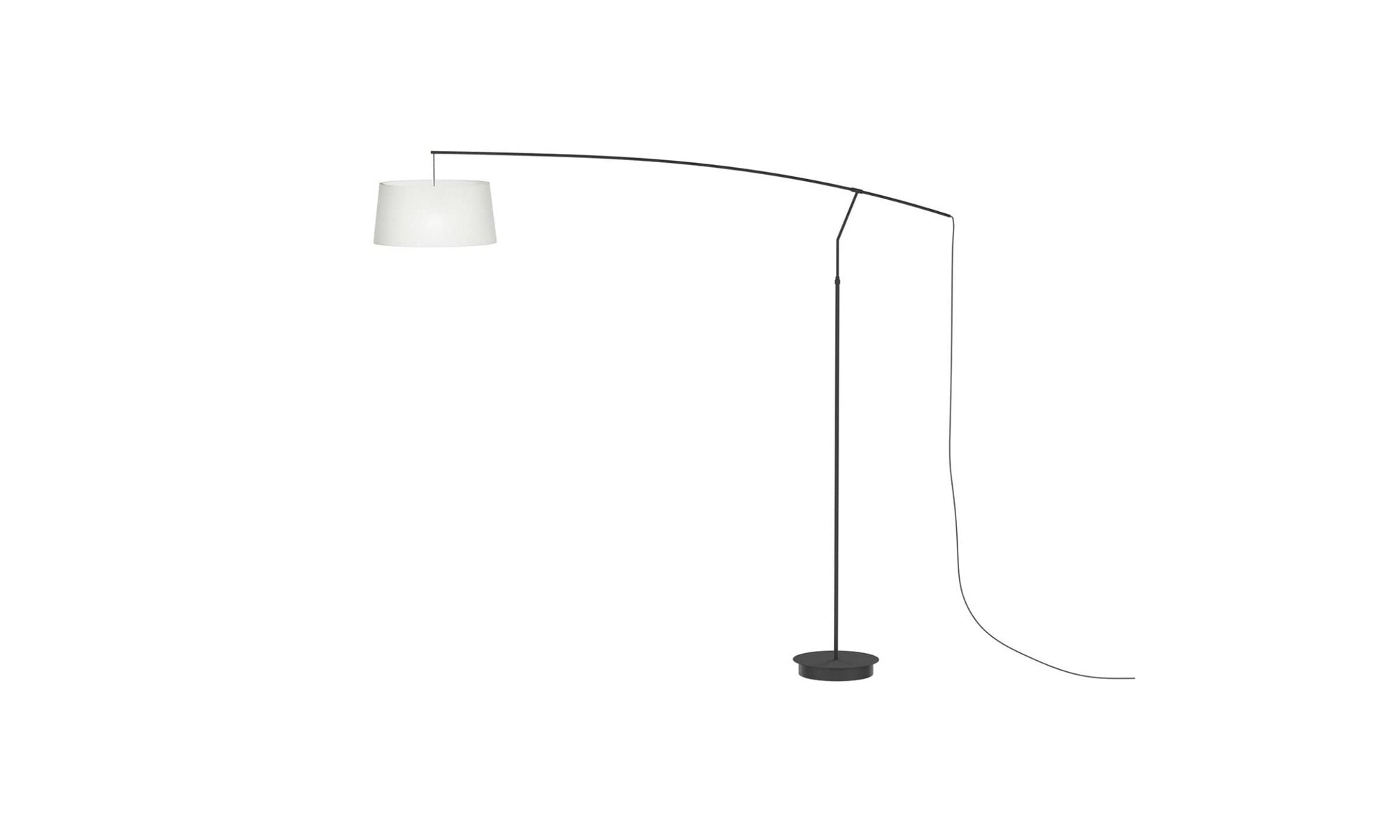 Lampadaire design Arco en toile avec bras extensible