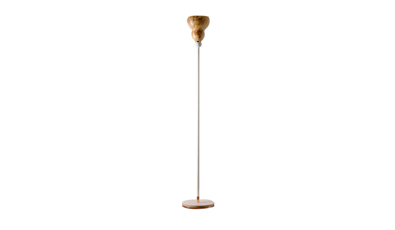 Original Tulip Floor Lamp, Pumpkin Shade, Ash Finish, Copper White