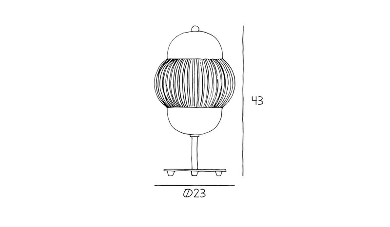 Shahin table lamp, brass, clear and opal glass