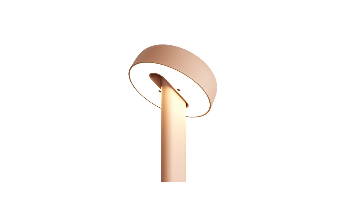 Nod table lamp, integrated LED, ash pink