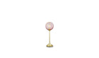 Ballroom Table Lamp, Mouth Blown Glass, Rose and Gold Base