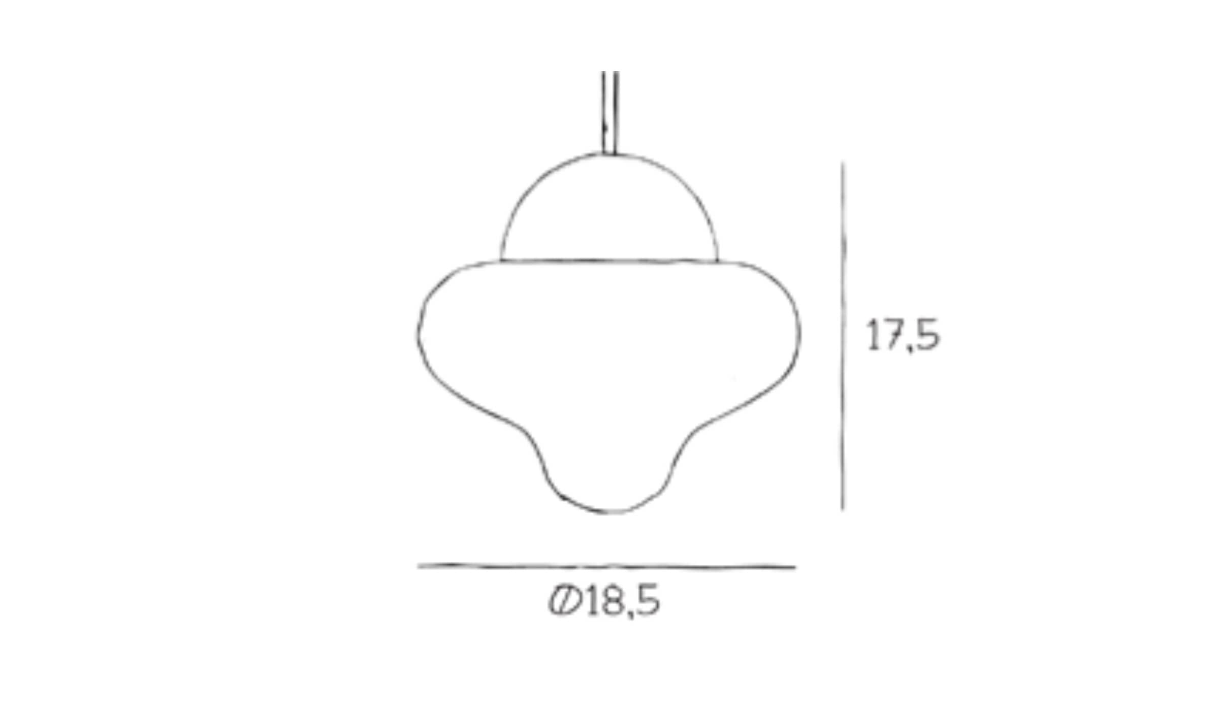 Suspension Nutty en verre fumé, dôme chrome