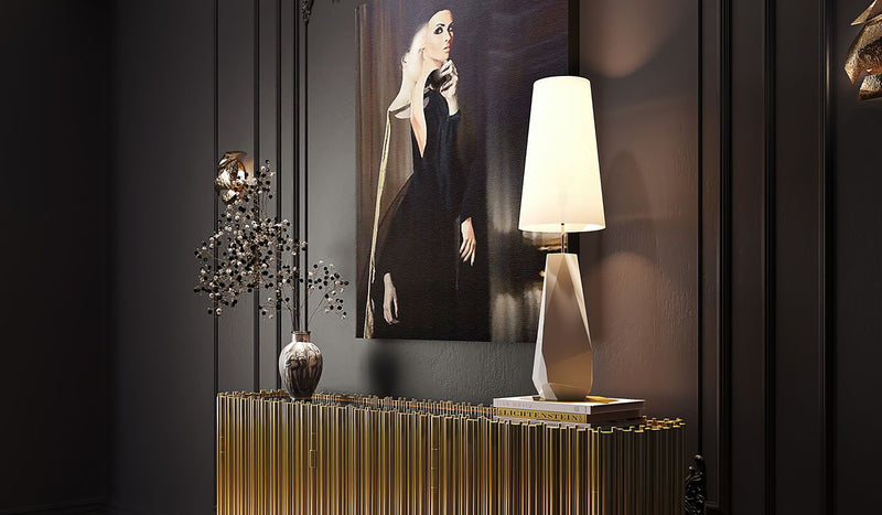 Feel Big - Table lamp, designer lighting in stainless steel and silk