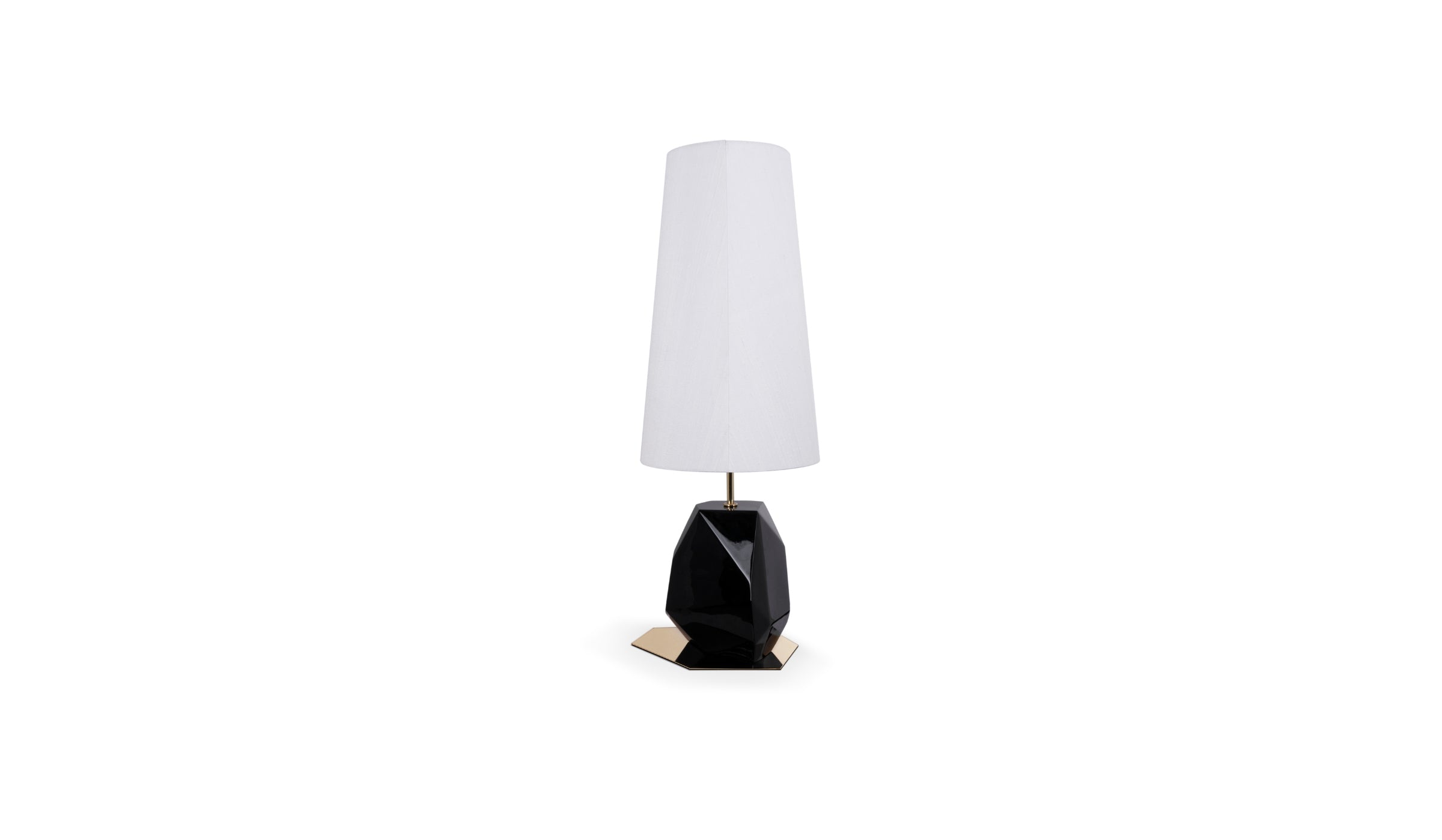 Feel Small - Lampe de table, éclairage design en acier inoxydable et soie