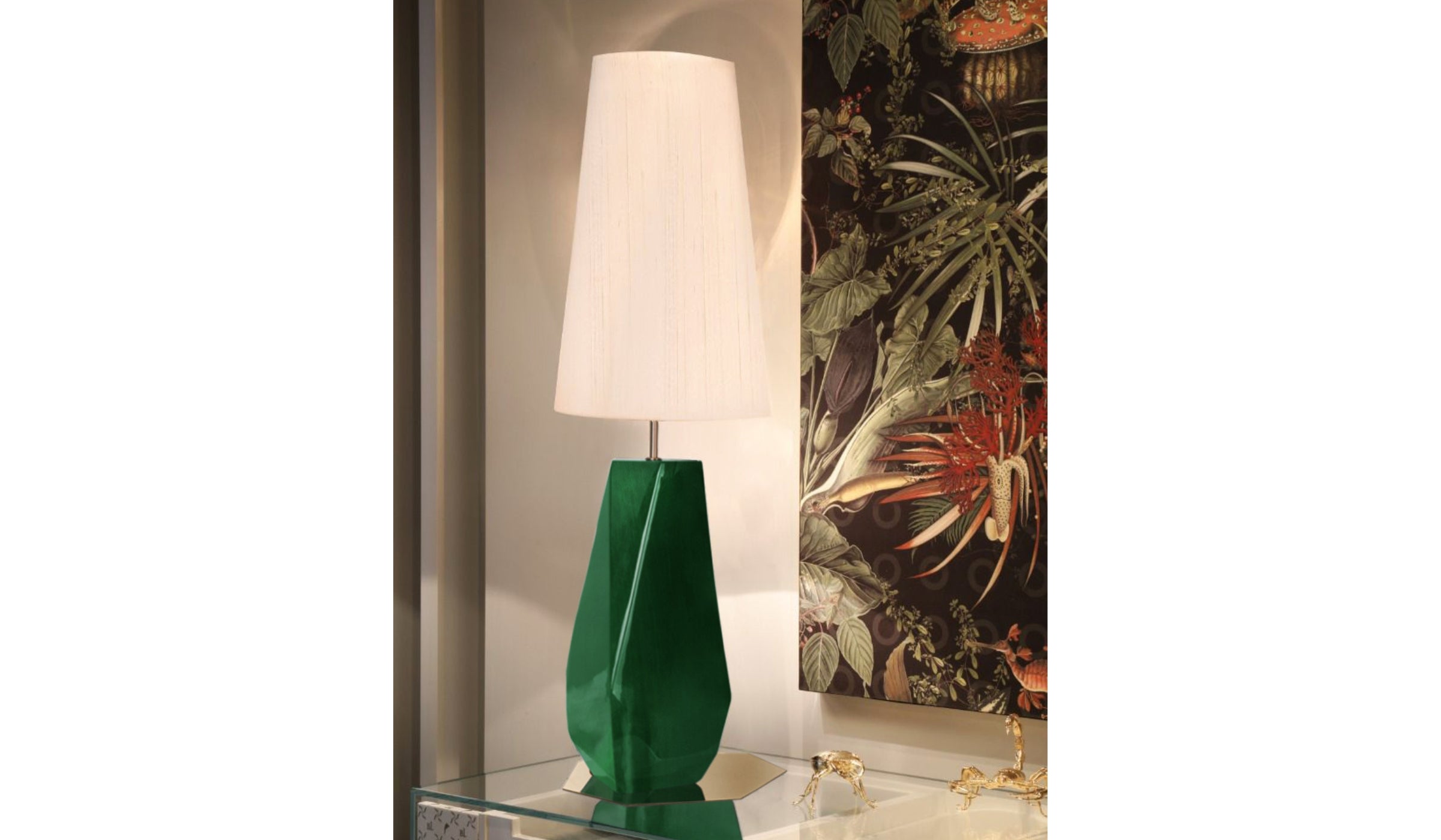 Feel Big - Table lamp, designer lighting in stainless steel and silk
