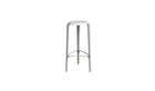 Tabouret de bar Lou 76cm, plastique recyclé Venezia et acier gris eucalyptus